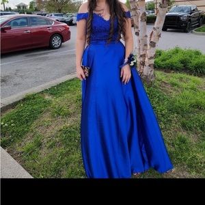 Royal blue prom dress